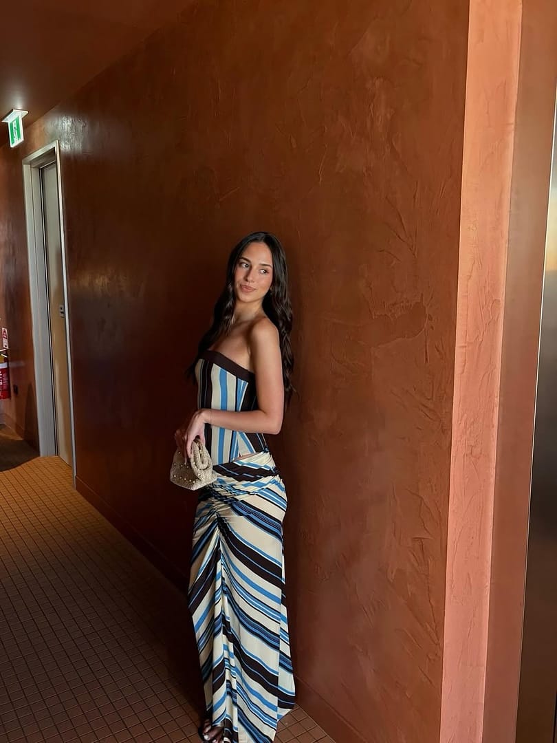Benni - Rumi Strapless Maxi (Ocean Stripe)