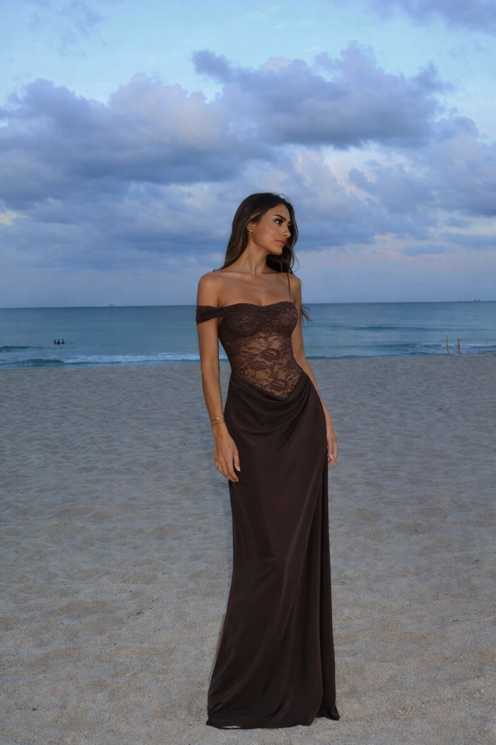 Innovare Denim - Chenda Lace Asymmetric Maxi