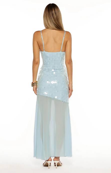 Belinda Maxi — Beginning Boutique (Light Blue Sequin)