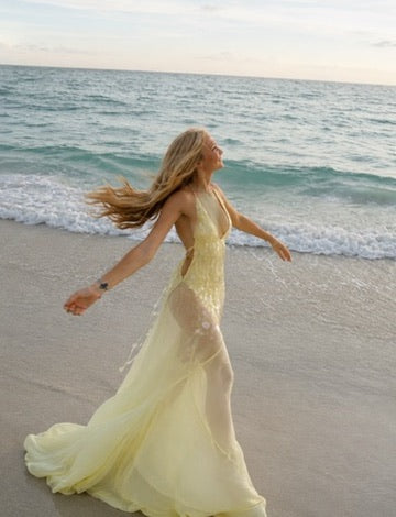 Asteria Dress — Rat & Boa (Sherbet Lemon Sequin)