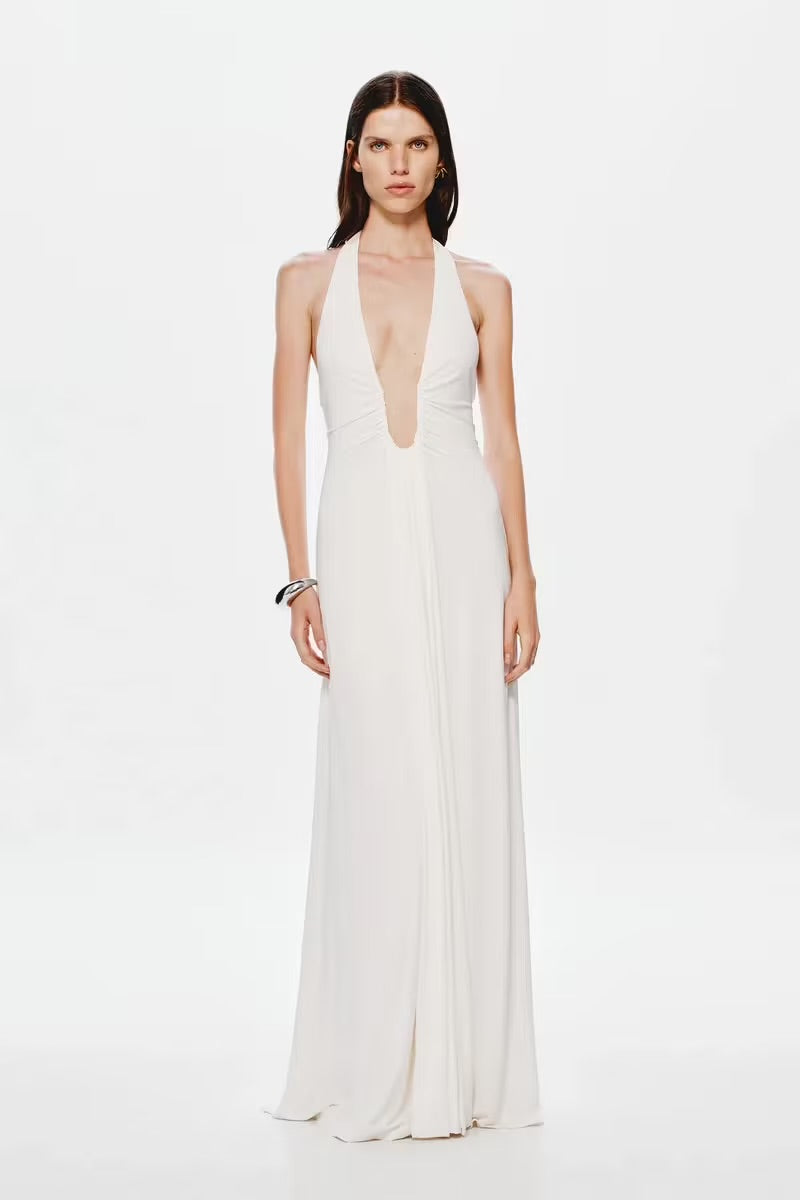 Jennifer Cupro Maxi – Ivory (Misha)