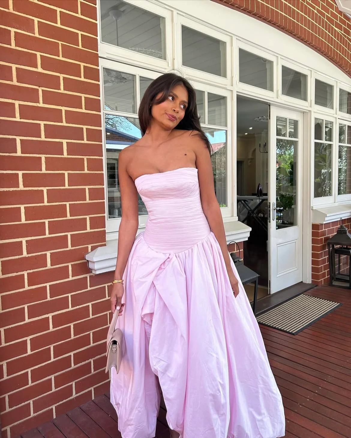 Aje – Violette Bubble Hem Maxi (Pink)